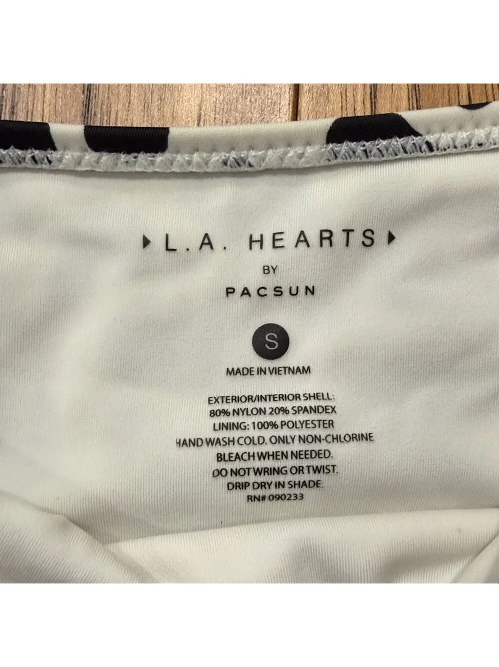 L.A. Hearts by Pacsun black and white cow print string bikini size S